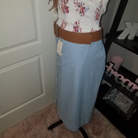 Striped A-line Skirt - Picture 4 of 6